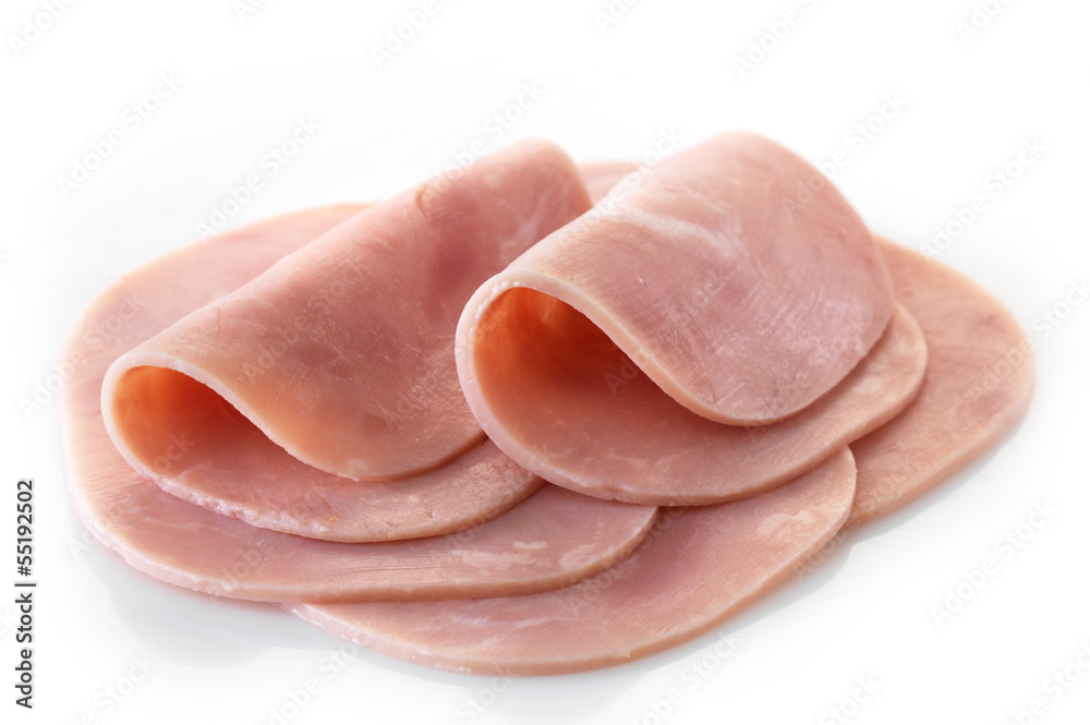 sliced pork ham