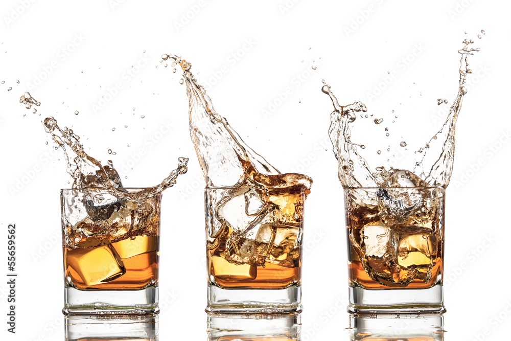 Splashing whiskey