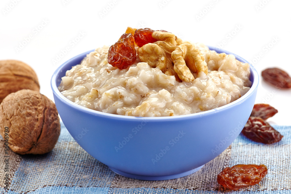 Bowl of oats porridge