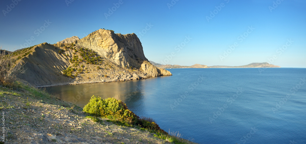 日落时美丽的海景