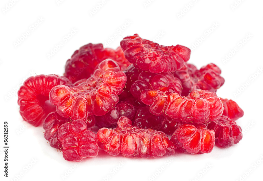 Raspberry fruit piece