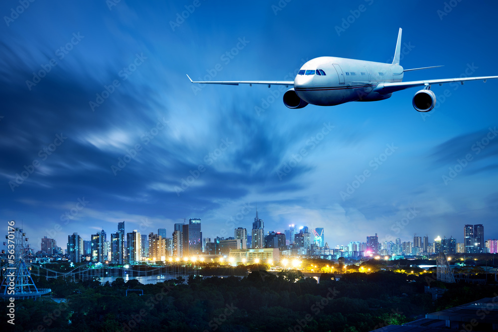 Aircraft on the Shanghai sky