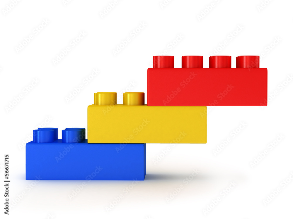 3d Toy construction brick