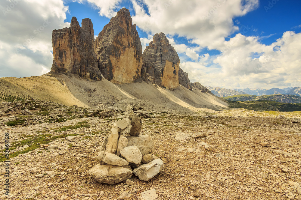 多洛米蒂山脉全景，Tre Cime Di Lavardo，Suddirol，意大利