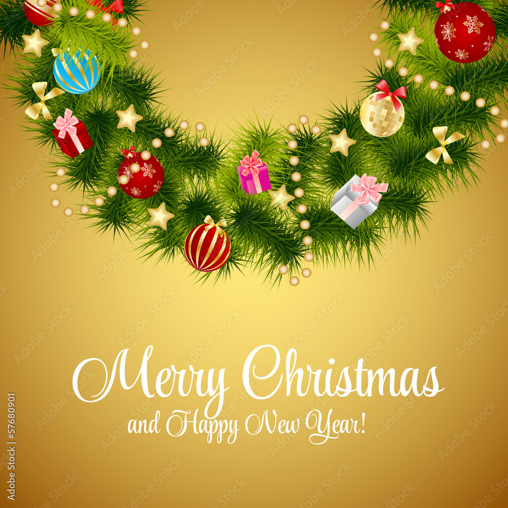 Abstract beauty Christmas and New Year background. vector illust