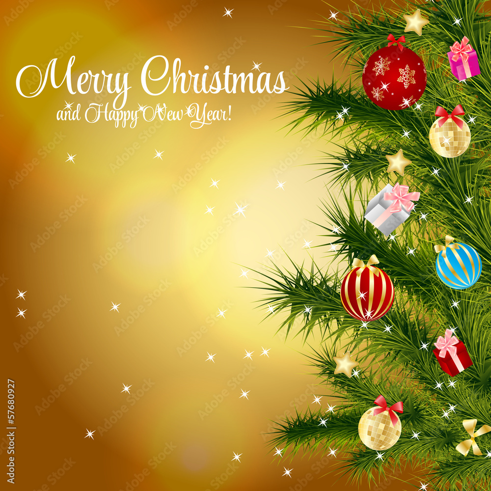 Abstract beauty Christmas and New Year background. vector illust