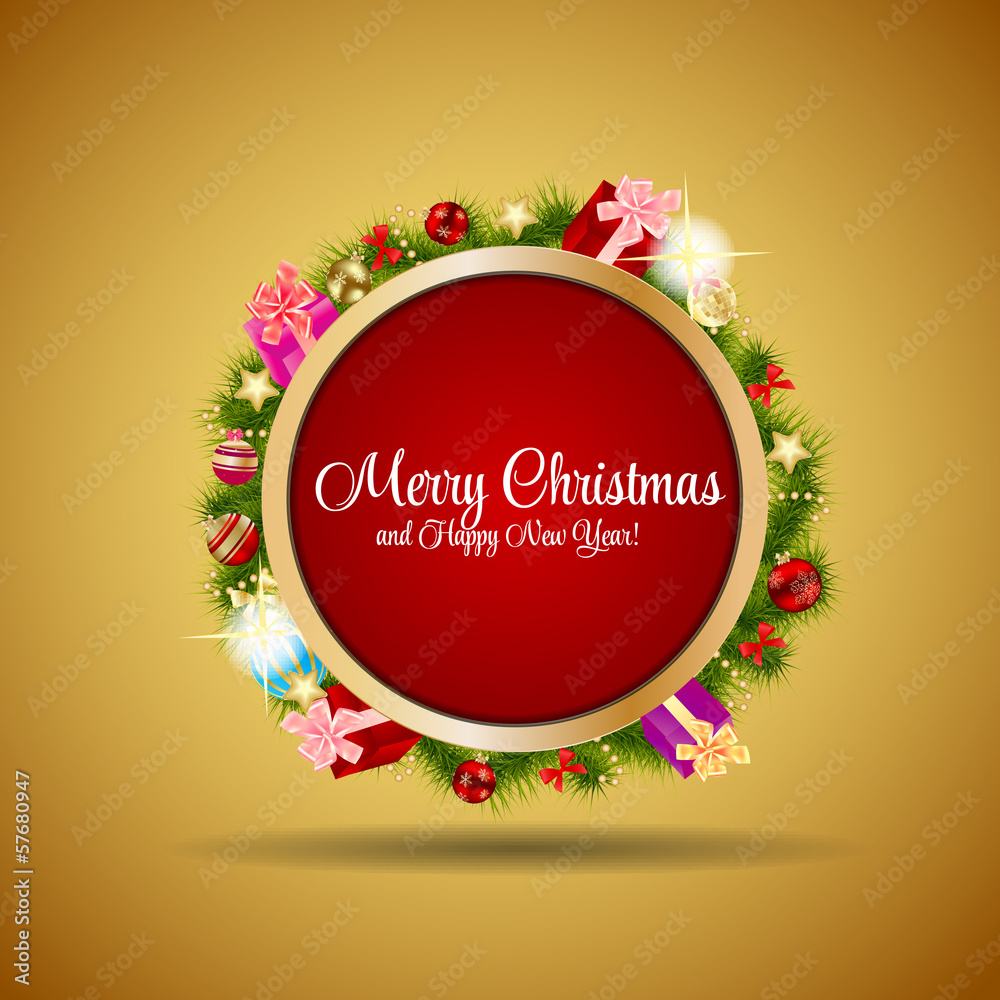 Abstract beauty Christmas and New Year background. vector illust