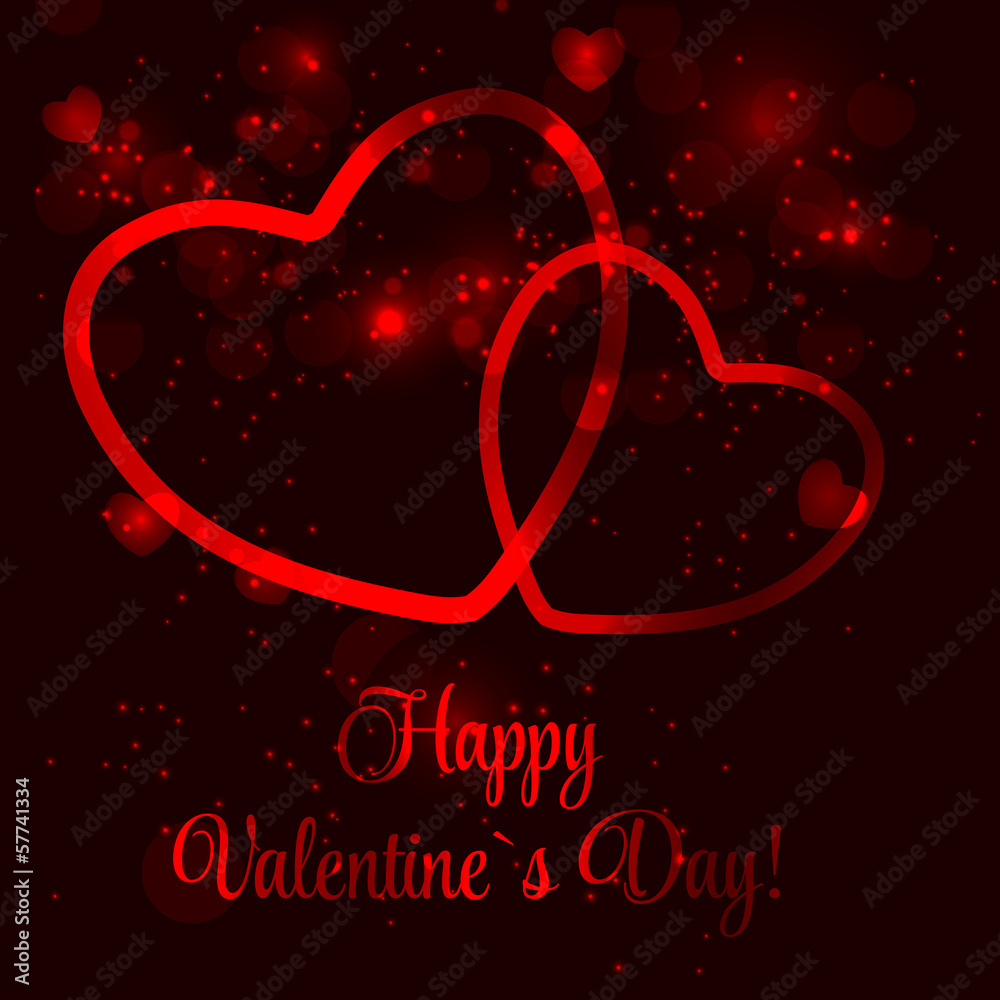 Valentine`s day paper heart backgroung, vector illustration