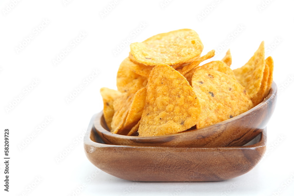 Tortilla chips tacos