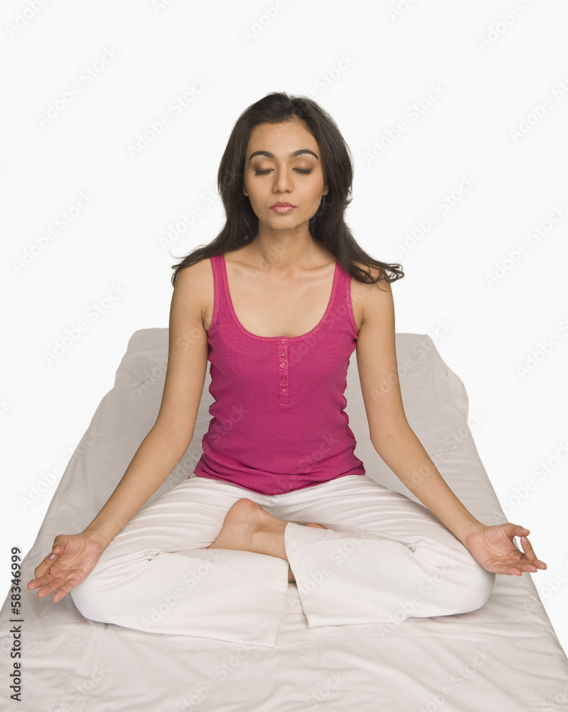 Woman meditating