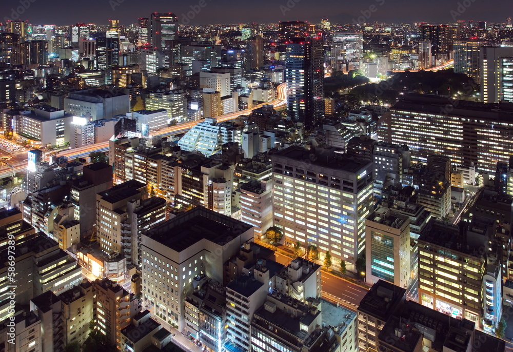 Tokyo city at night