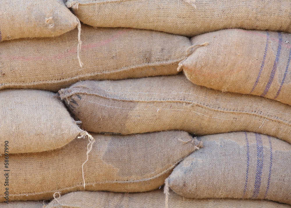 rice in bag from warehouse