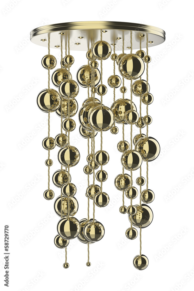 Gold chandelier