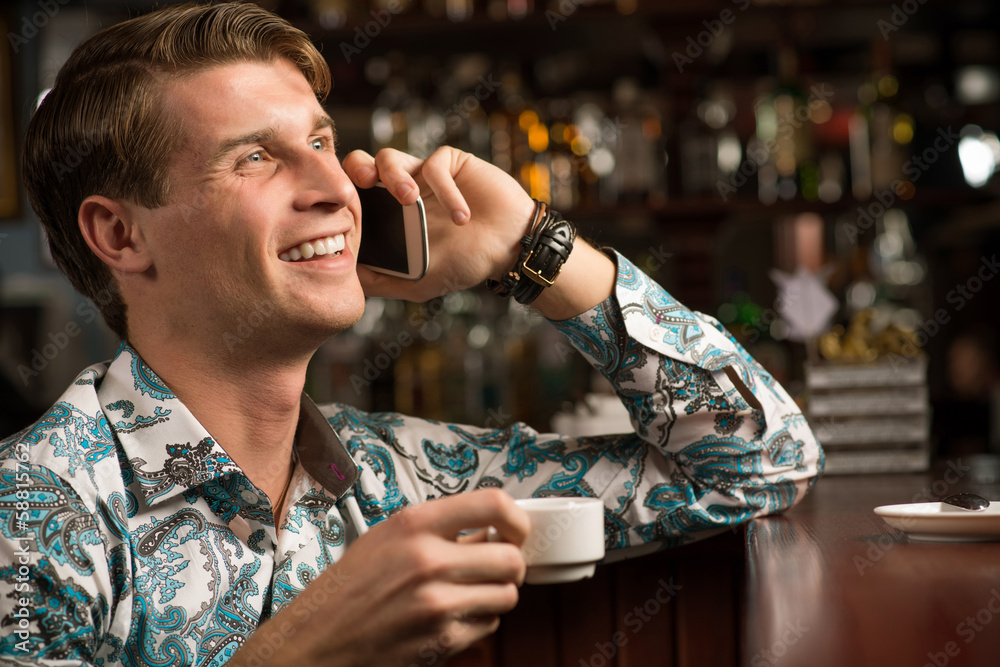 young man at the bar