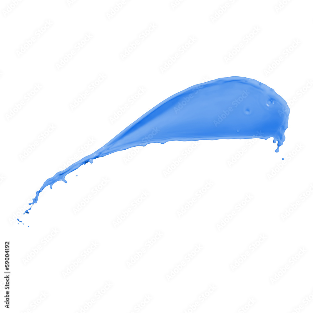 blue paint splash