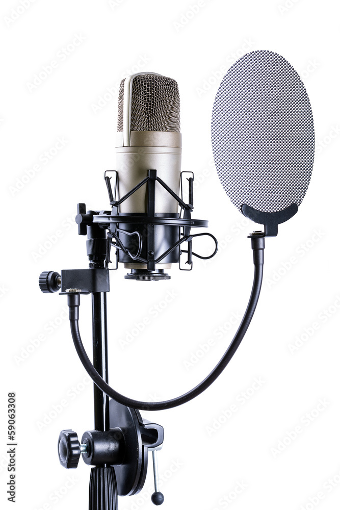 Microphone isolated on white background