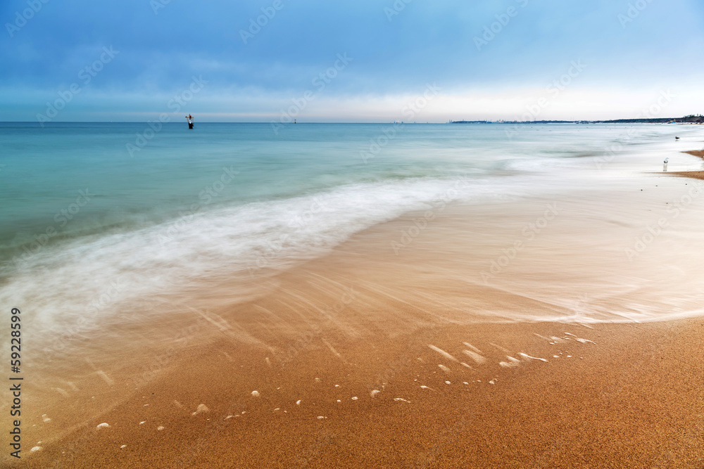 波兰冬季波罗的海风景