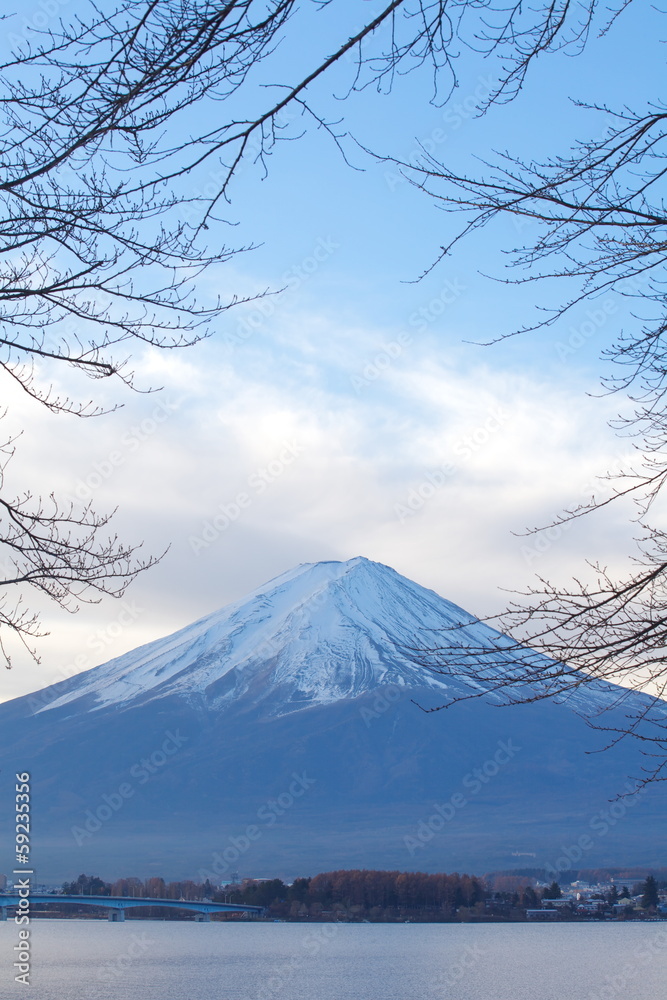 冬天的富士山