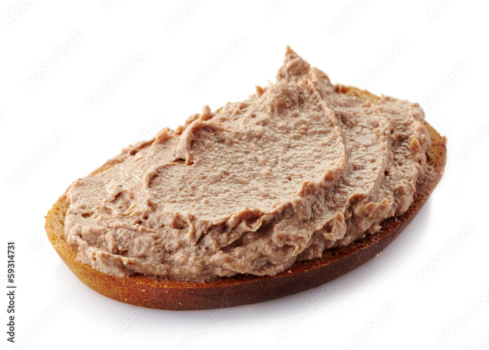 bread with liver pate