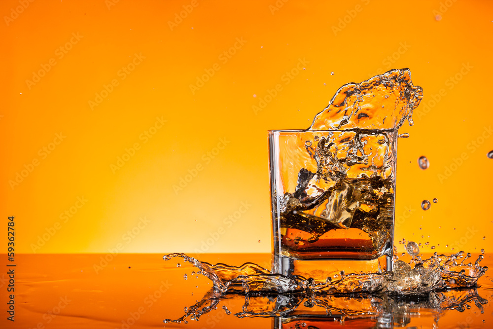 Splashing whiskey