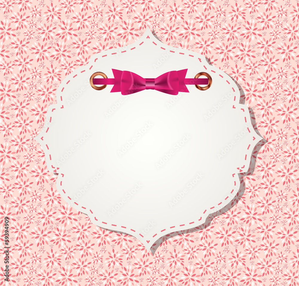 Cute Pink Frame Vector Illustration