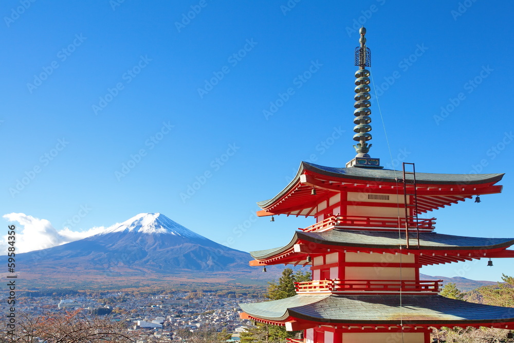 冬季的富士山