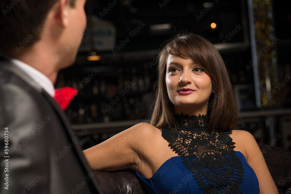 portrait of a woman in a nightclub