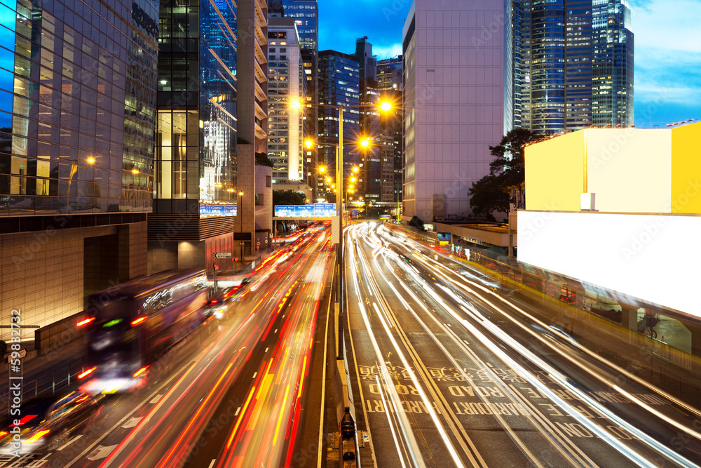 modern city at night