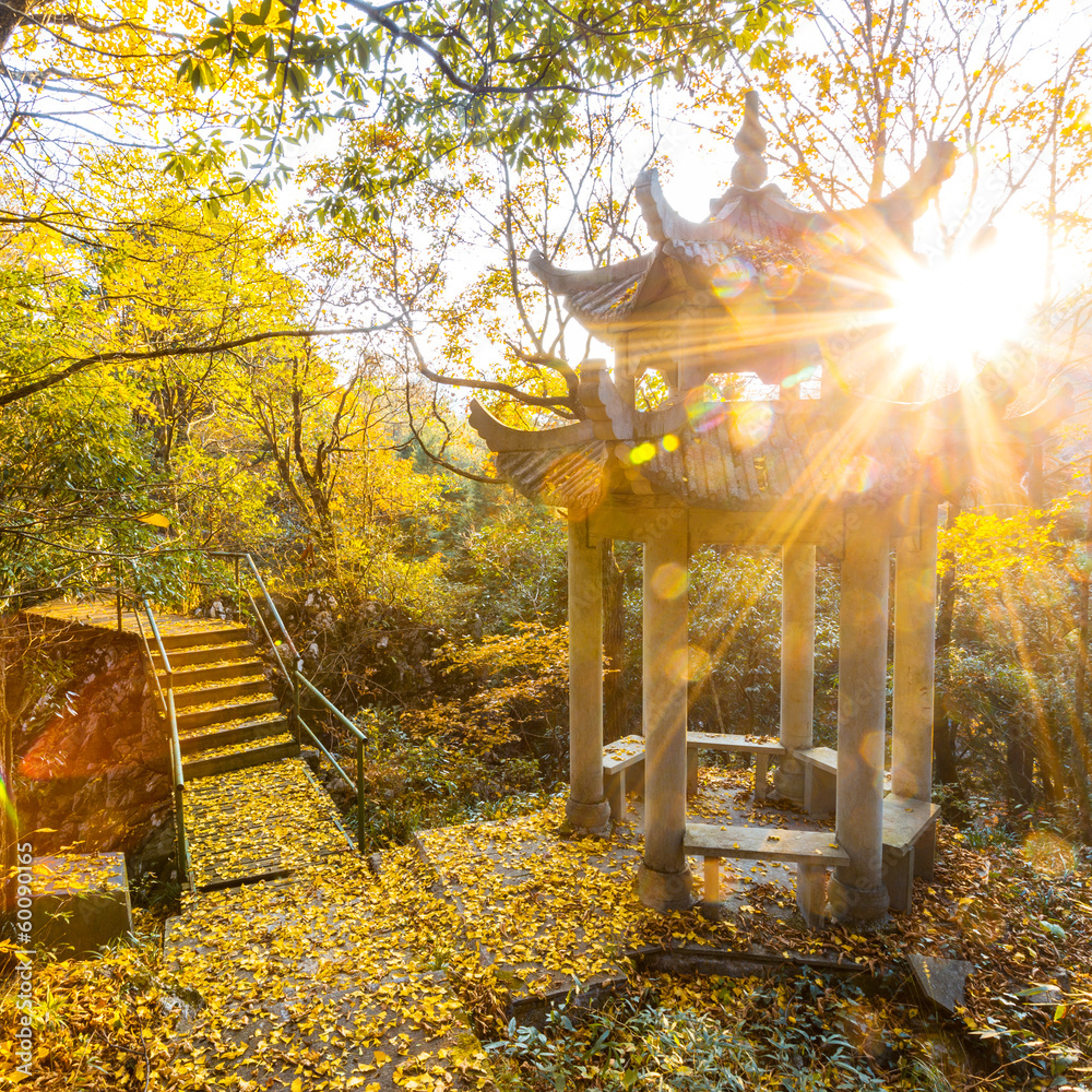 带亭秋景