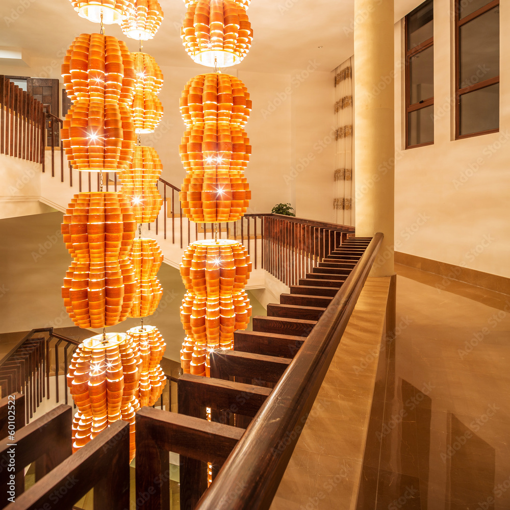 stairs in modern hotel