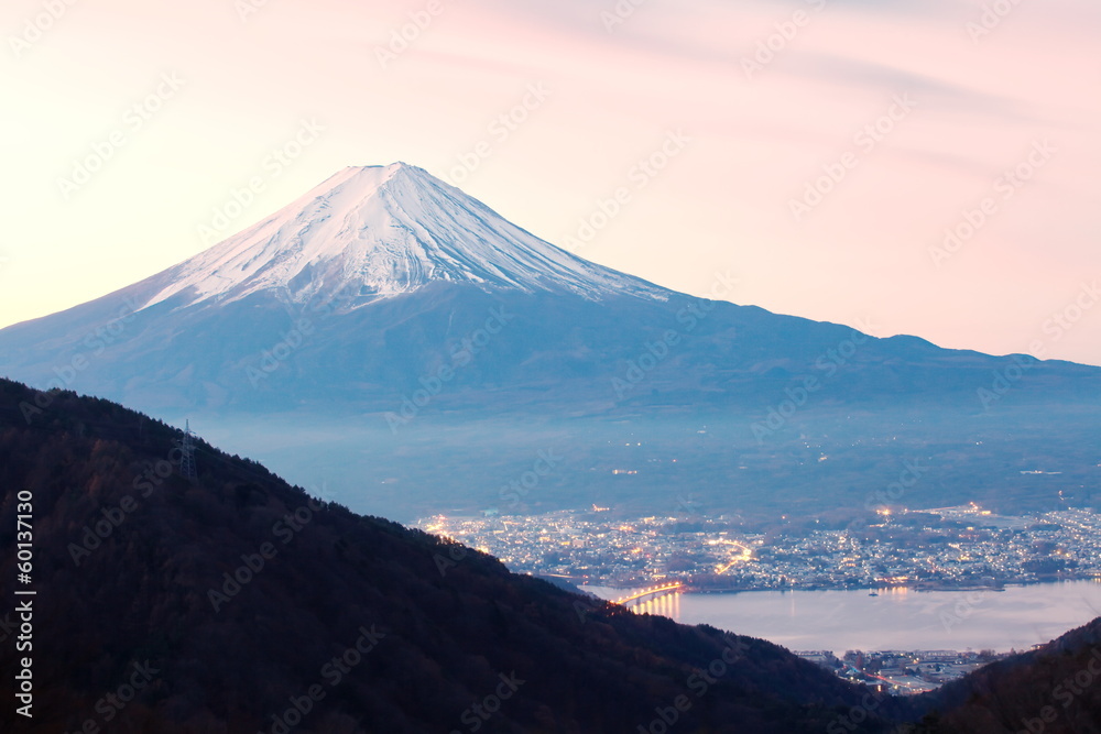 Mountain Fuji in winter