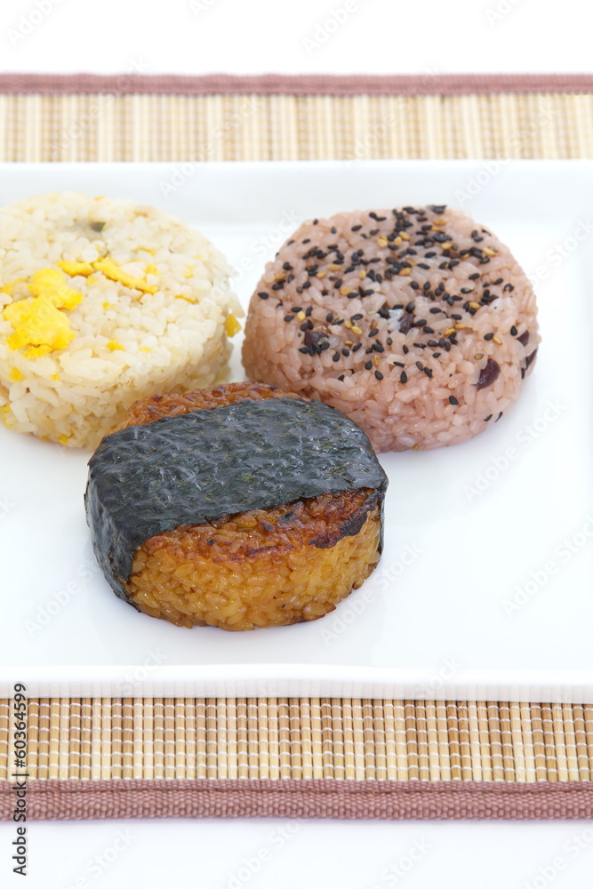 Japanese food Onigiri rice ball