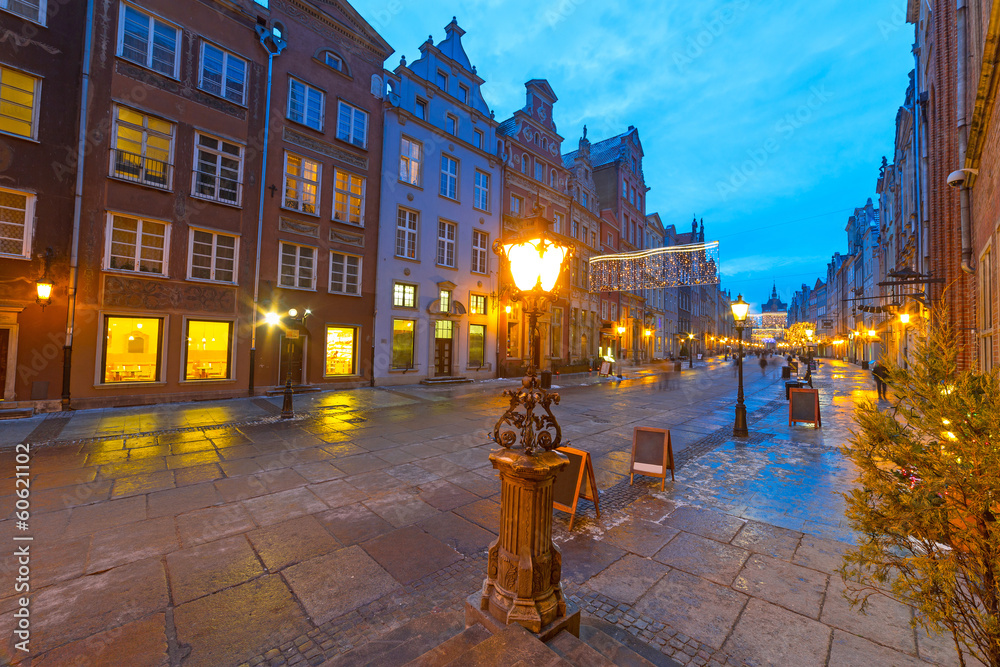 Architecture of old town in Gdansk, Poland