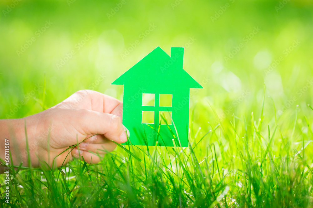 House in children`s hand