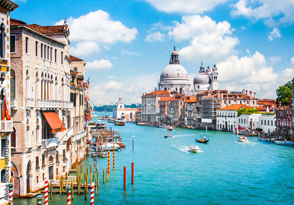 Grand Canal and Basilica Santa Maria della Salute, Venice, Italy