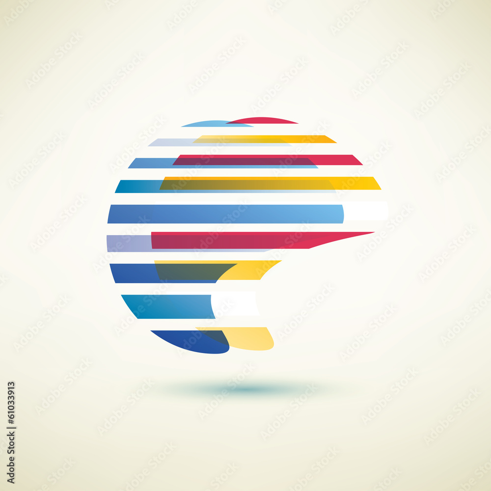 abstract globe shape, vector symbol