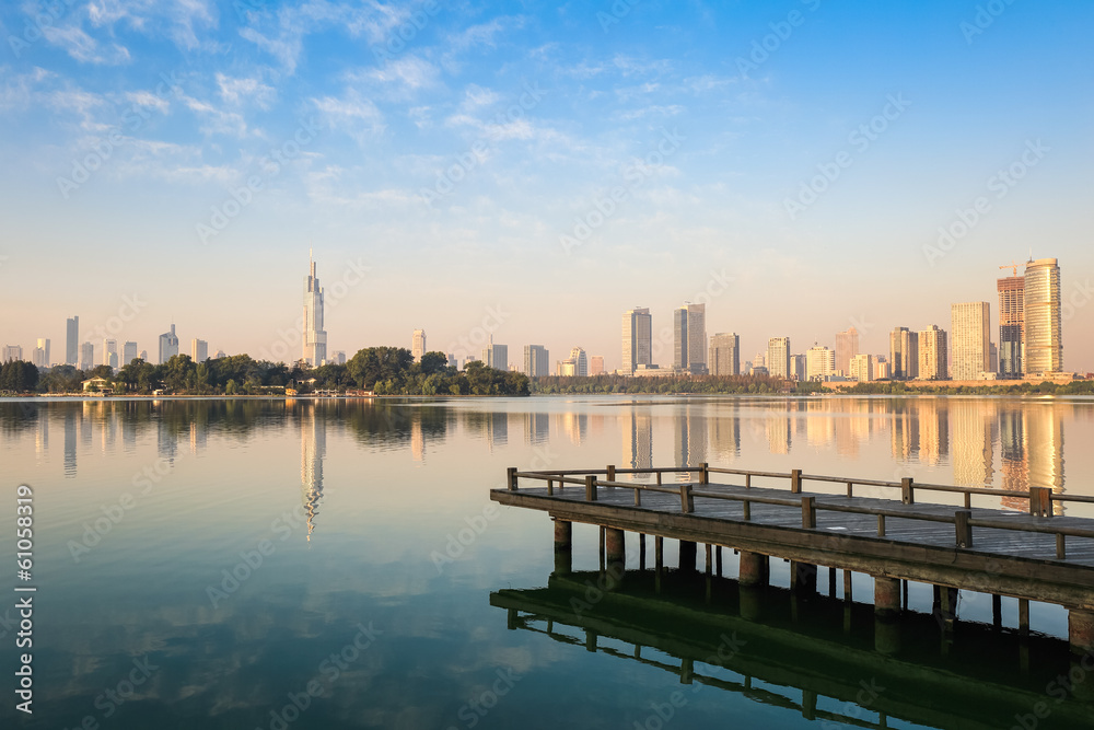 beautiful lake in nanjing