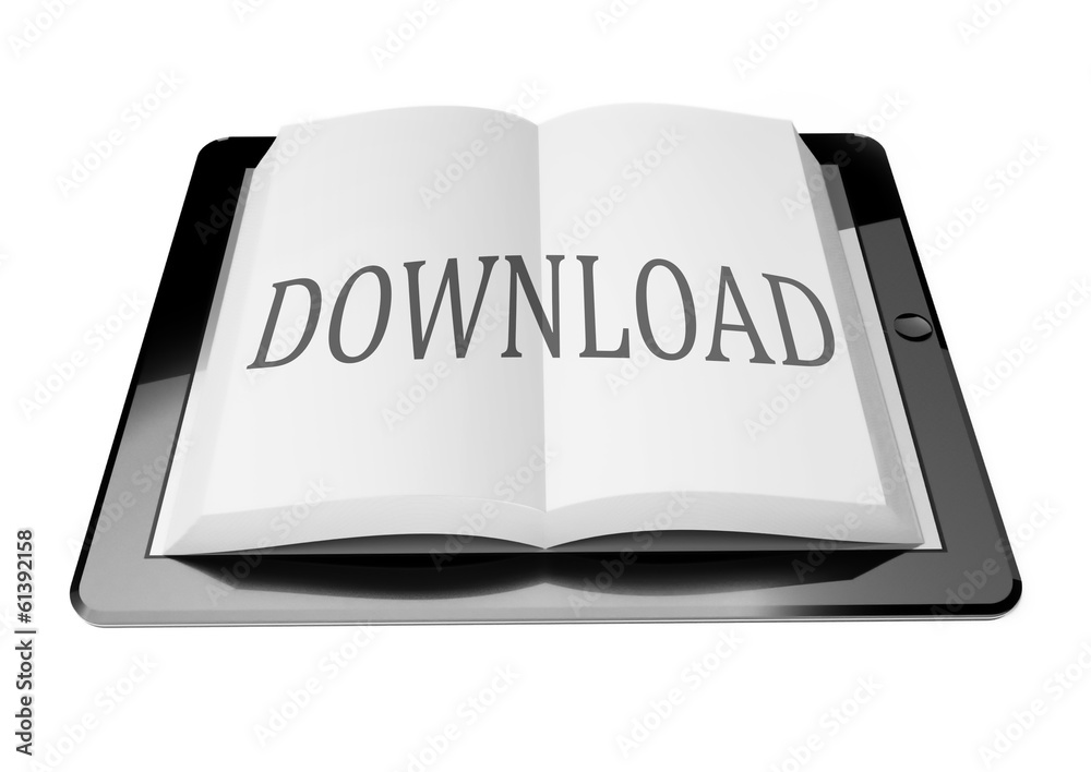 Download ebook in digital tablet computer