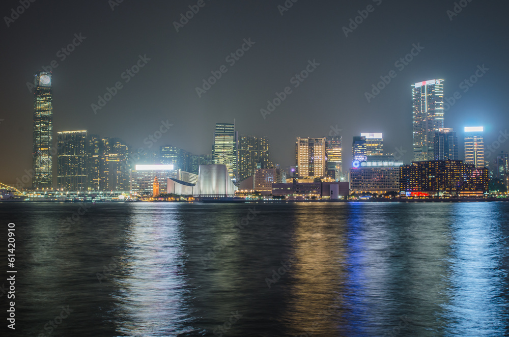 香港夜间维多利亚港