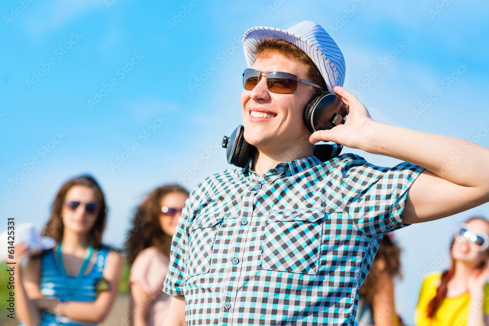 young man in sunglasses