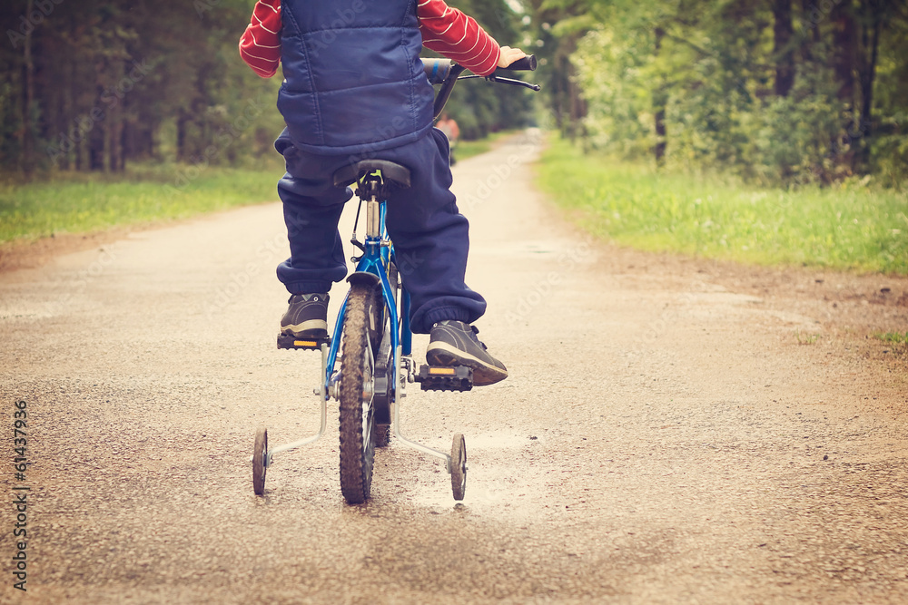 A boy on a bike