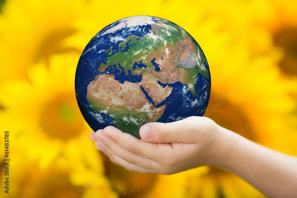 Child holding Earth in hands