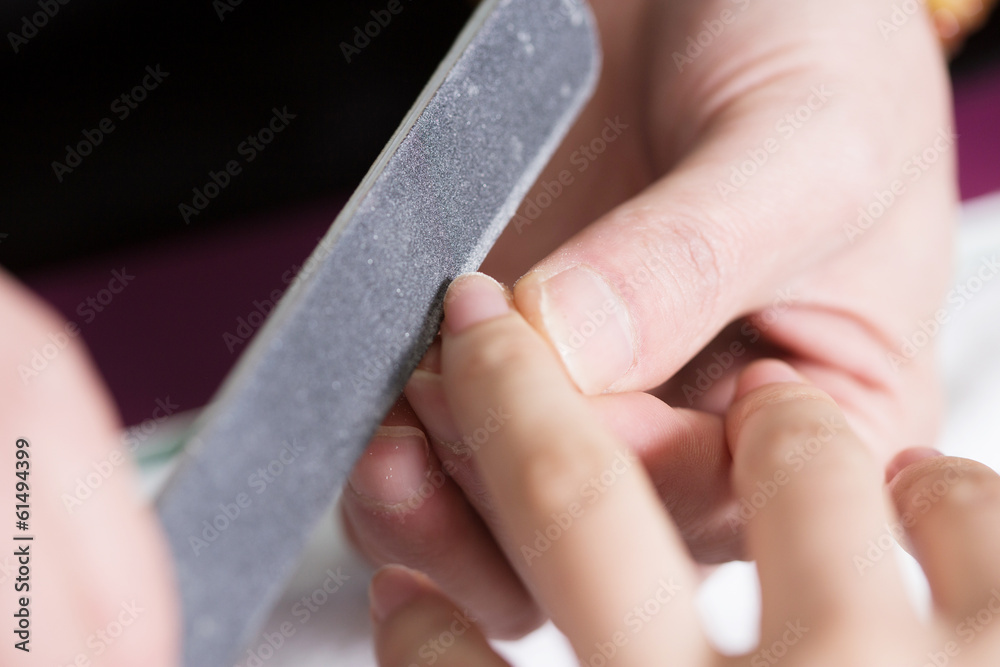 Manicure process.