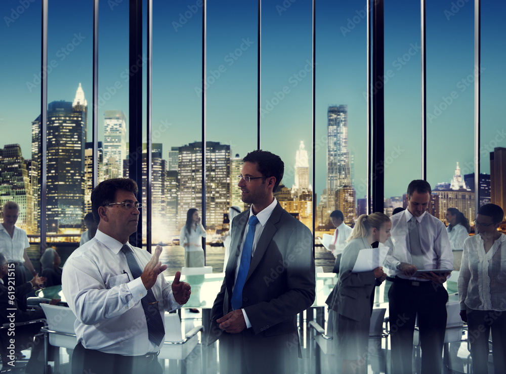 Group of Business People Meeting in Office