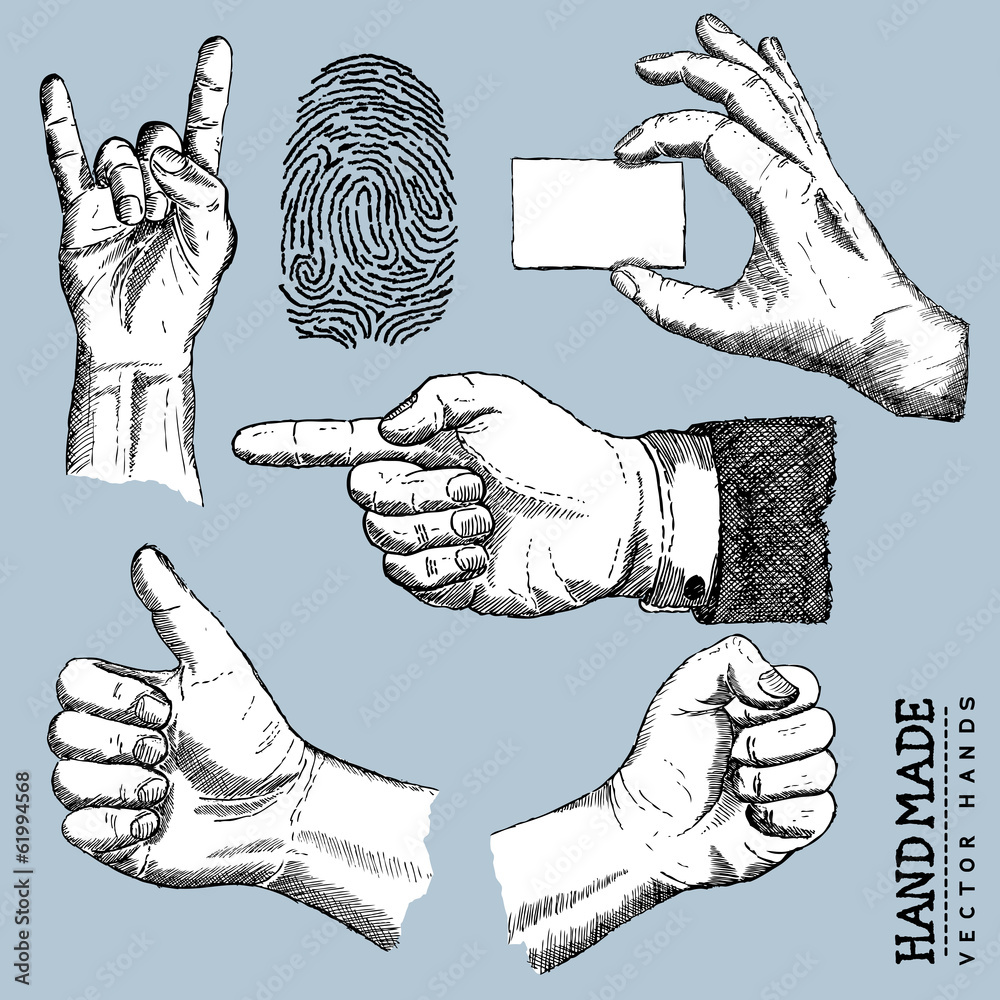 Vector Vintage Hands