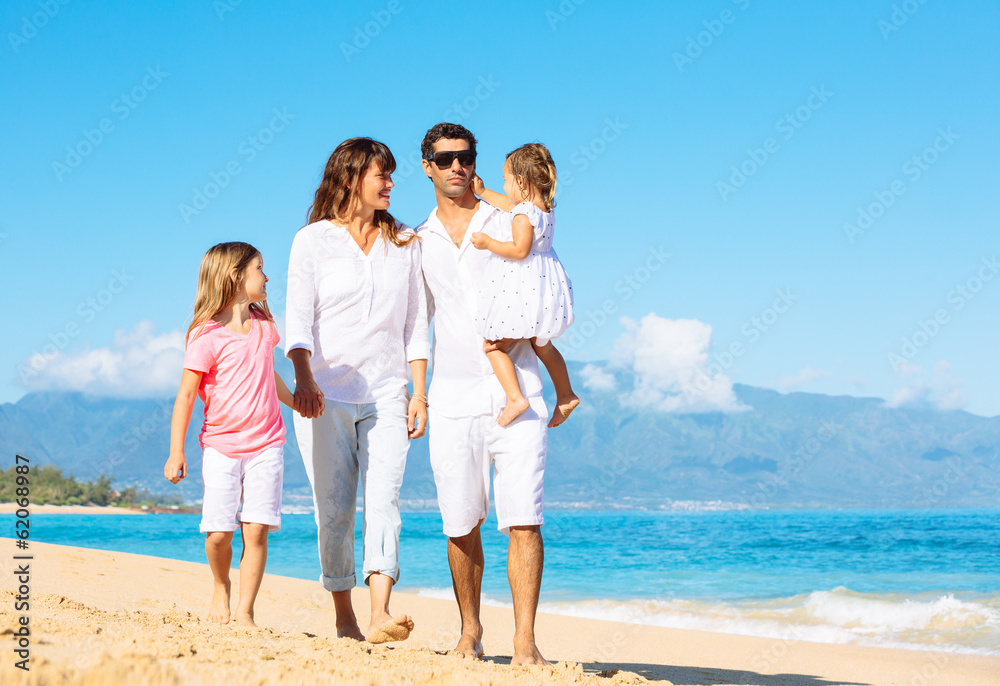 Happy Family on the Beach