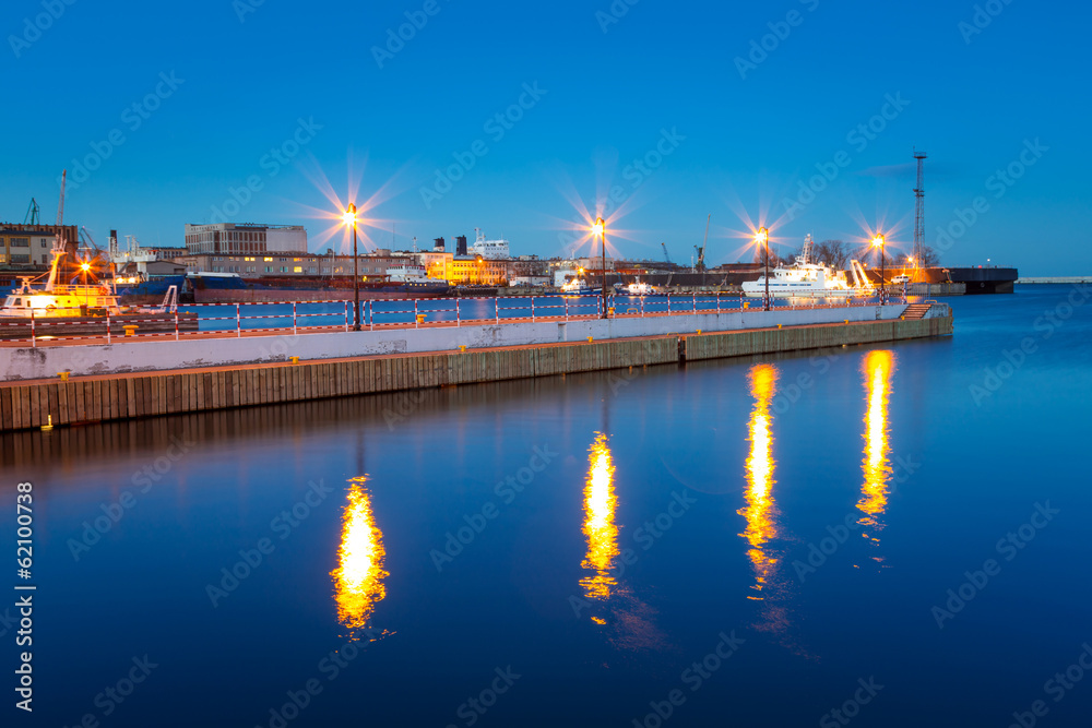 Pier at the Baltic Sea in Gdynia, Poland