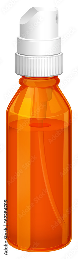 An orange spray bottle