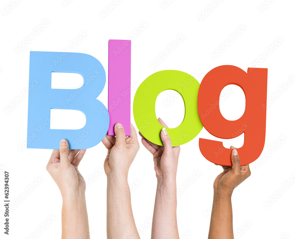 Multi Ethnic People Holding The Word Blog