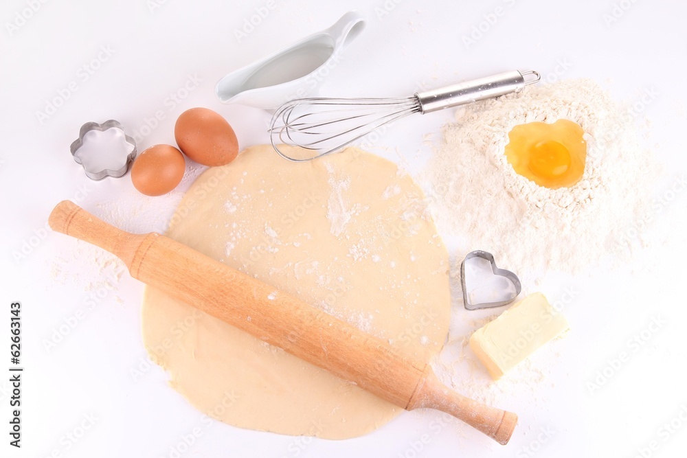 Making cookies isolated on white